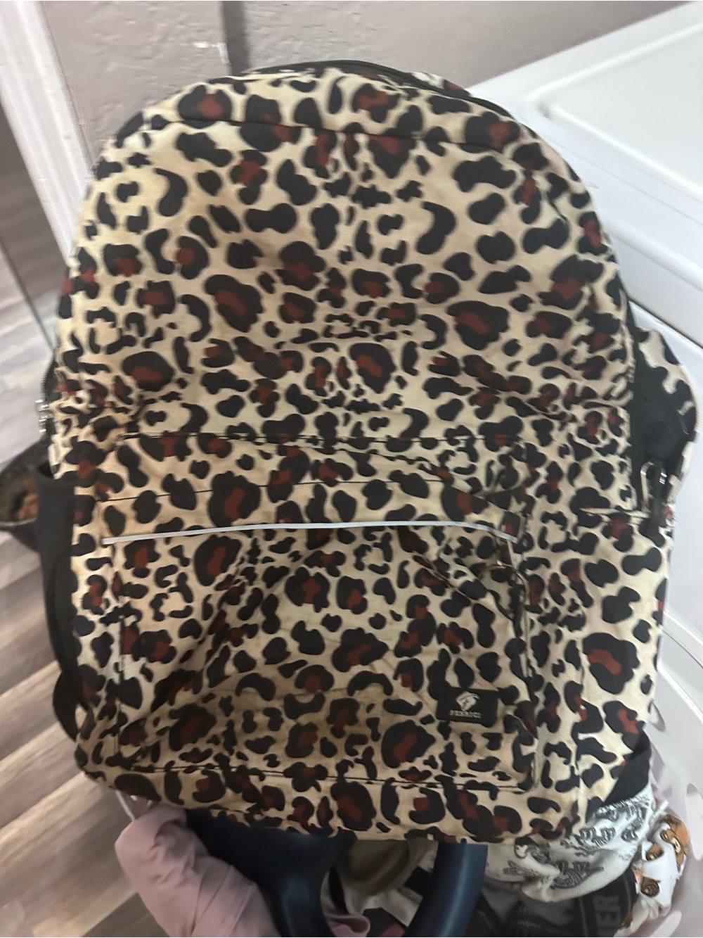 Leopard Print Backpack in Beige and Brown - Casual Everyday Bag
